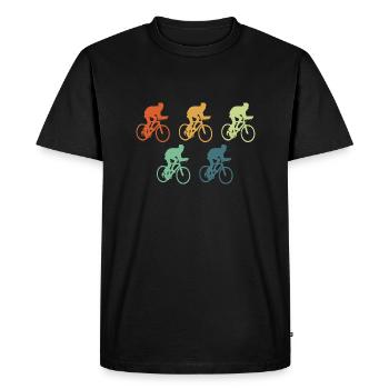 Fahrrad Vintage Retro Cykel - Herre Premium økologisk T-shirt - sort - Foran - Nico (187cm)