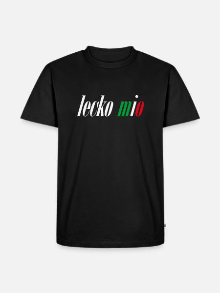 lecko mio - Männer Premium Bio T-Shirt - Schwarz