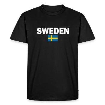 Suède - T-shirt Premium bio Homme - noir - Devant - Nico (187cm)