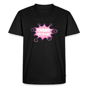 En avant avec la chèvre - T-shirt Premium bio Homme - noir - Devant - Nico (187cm)