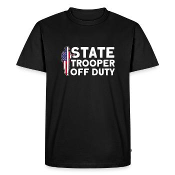 Off-duty Police Officer Police Service - Men's Premium Organic T-Shirt - black - Front - Nico (187cm)
