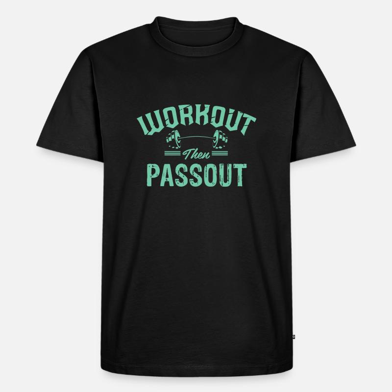 WORKOUT - Männer Premium Bio T-Shirt - Schwarz
