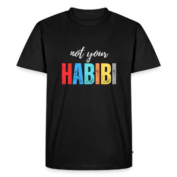 Not Your Habibi - Arabic Boyfriend Name - Men's Premium Organic T-Shirt - black - Front - Nico (187cm)