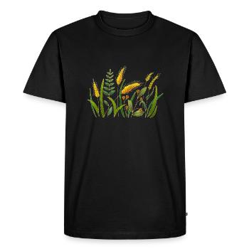 Meadow - Men's Premium Organic T-Shirt - black - Front - Nico (187cm)