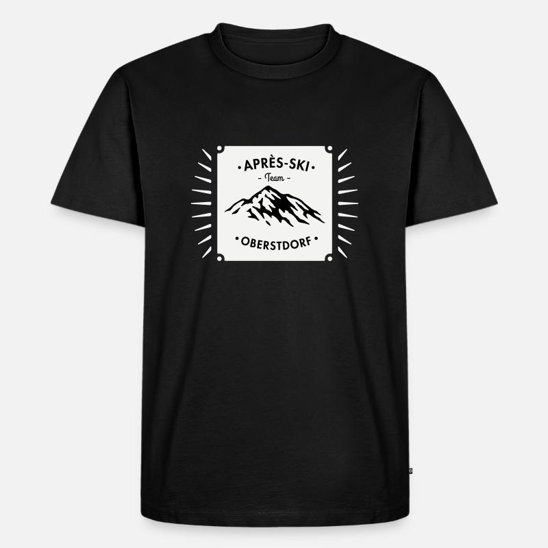 Après-Ski Oberstdorf - Männer Premium Bio T-Shirt - Schwarz