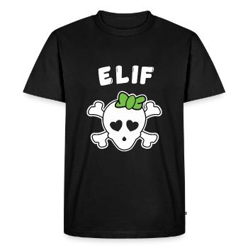 Pirate Elif Design for Girls and Women - Men's Premium Organic T-Shirt - black - Front - Nico (187cm)
