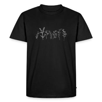 Fleurs sauvages - T-shirt Premium bio Homme - noir - Devant - Nico (187cm)