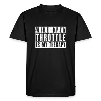 Accélérateur grand ouvert - Thérapie pour les fans de sport automobile - T-shirt Premium bio Homme - noir - Devant - Nico (187cm)