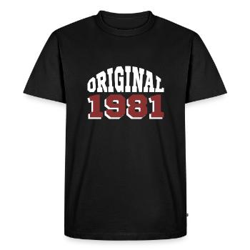 Original 1981 - T-shirt Premium bio Homme - noir - Devant - Nico (187cm)