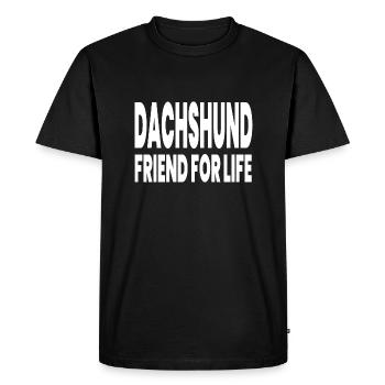 Dachshund - Men's Premium Organic T-Shirt - black - Front - Nico (187cm)
