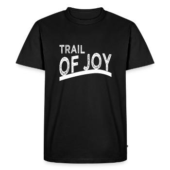 Bliss Quotes Blissful Joy Mountain Biking - Men's Premium Organic T-Shirt - black - Front - Nico (187cm)