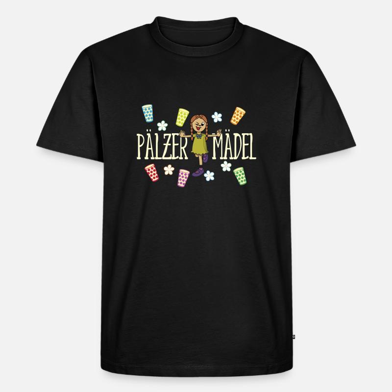 Pälzer Mädel 01 - Männer Premium Bio T-Shirt - Schwarz