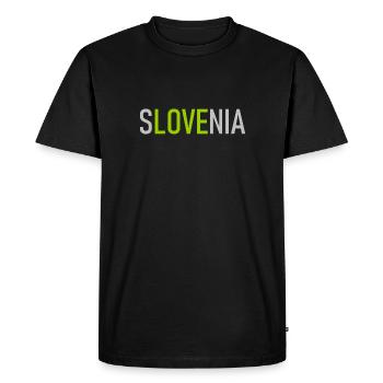 J’aime Slovénie Slowenien Slovenija Herz Heart - T-shirt Premium bio Homme - noir - Devant - Nico (187cm)