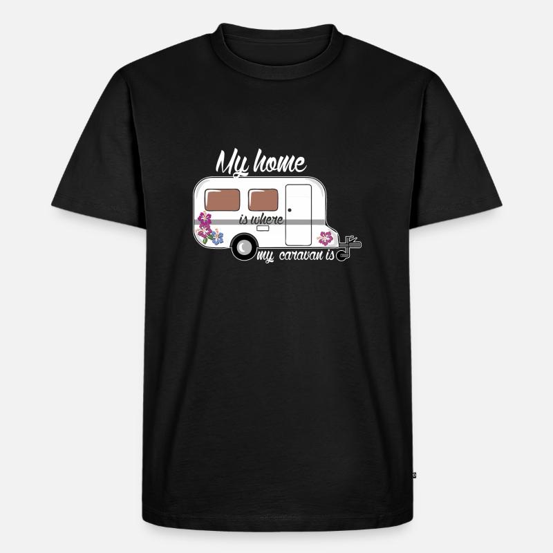 Caravan - Männer Premium Bio T-Shirt - Schwarz