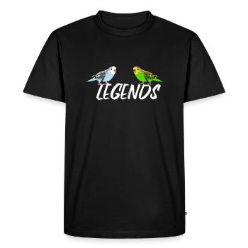 Wellensittich - Männer Premium Bio T-Shirt - Schwarz - Vorne - Nico (187cm)