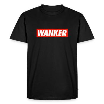 Wanker - Men's Premium Organic T-Shirt - black - Front - Nico (187cm)