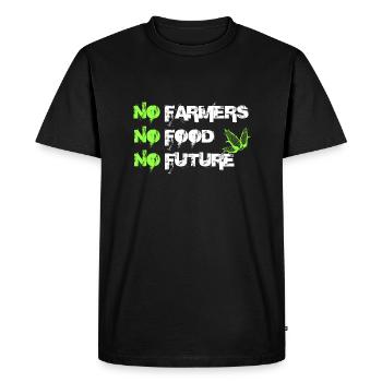 Pas d'agriculteurs, pas de nourriture, pas d'avenir - T-shirt Premium bio Homme - noir - Devant - Nico (187cm)