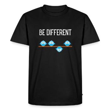 Be different Vogel Birds - T-shirt Premium bio Homme - noir - Devant - Nico (187cm)