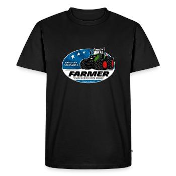Tractor - Tractor - Farmer - Farmer - Men's Premium Organic T-Shirt - black - Front - Nico (187cm)