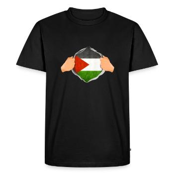 Strong Palestinian Hero Fun Gift - T-shirt Premium bio Homme - noir - Devant - Nico (187cm)