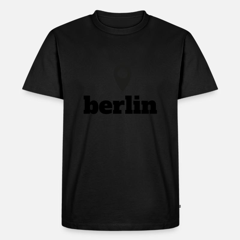 Berlin - Männer Premium Bio T-Shirt - Schwarz