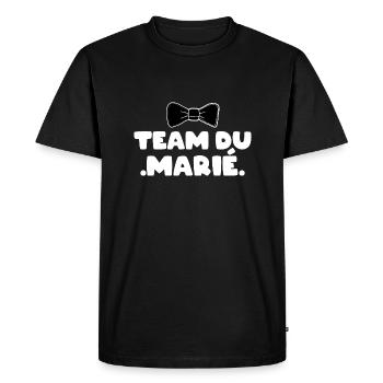 EVG TEAM DU MARIÉ Humour Original Cadeau EVG Tee - T-shirt Premium bio Homme - noir - Devant - Nico (187cm)