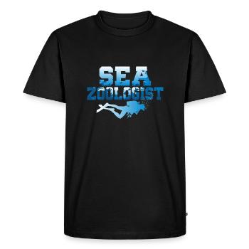 Zoologiste de mer Scientifique en biologie marine - T-shirt Premium bio Homme - noir - Devant - Nico (187cm)