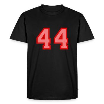 Cool Retro Retrostyle Numéro de maillot numéro de dos - T-shirt Premium bio Homme - noir - Devant - Nico (187cm)