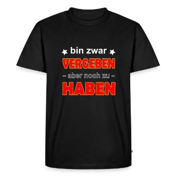 Beziehung Seitensprung - Männer Premium Bio T-Shirt - Schwarz - Vorne - Nico (187cm)