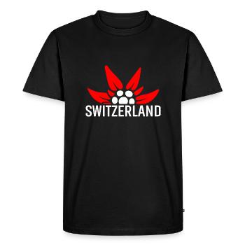 Gentiane suisse - T-shirt Premium bio Homme - noir - Devant - Nico (187cm)