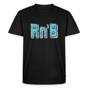 Retro Vintage Rn’B Cool Rhythm & Blues Lover - T-shirt Premium bio Homme - noir - Devant - Nico (187cm)