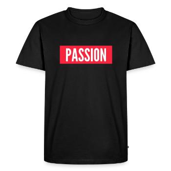 PASSION - T-shirt Premium bio Homme - noir - Devant - Nico (187cm)
