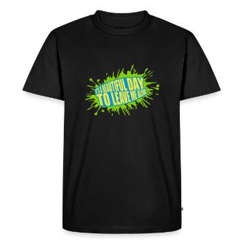 Journée Laissez-moi tranquille - T-shirt Premium bio Homme - noir - Devant - Nico (187cm)