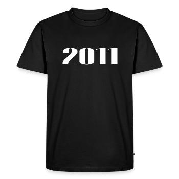 2011 - Cadeau né en 2011 - T-shirt Premium bio Homme - noir - Devant - Nico (187cm)