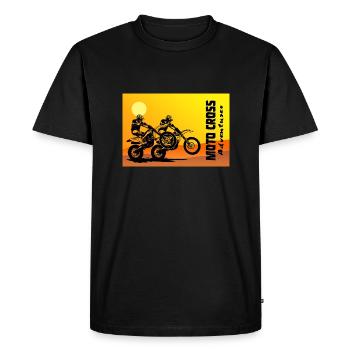 Moto Cross - Motocross - Supercross - T-shirt Premium bio Homme - noir - Devant - Nico (187cm)