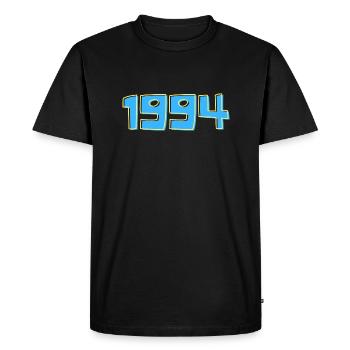 1994 bleu et jaune - T-shirt Premium bio Homme - noir - Devant - Nico (187cm)