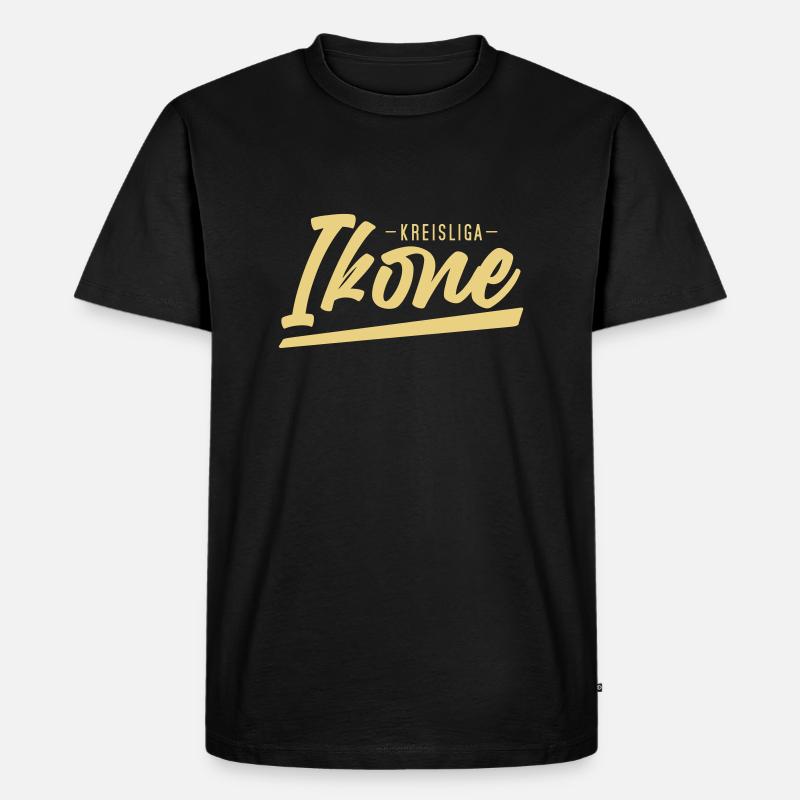 kreisliga ikone - Männer Premium Bio T-Shirt - Schwarz