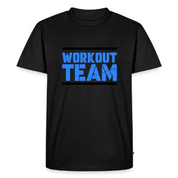 Workout Team - Men's Premium Organic T-Shirt - black - Front - Nico (187cm)