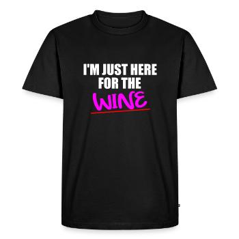 Juste là pour la citation amusante du vent - T-shirt Premium bio Homme - noir - Devant - Nico (187cm)