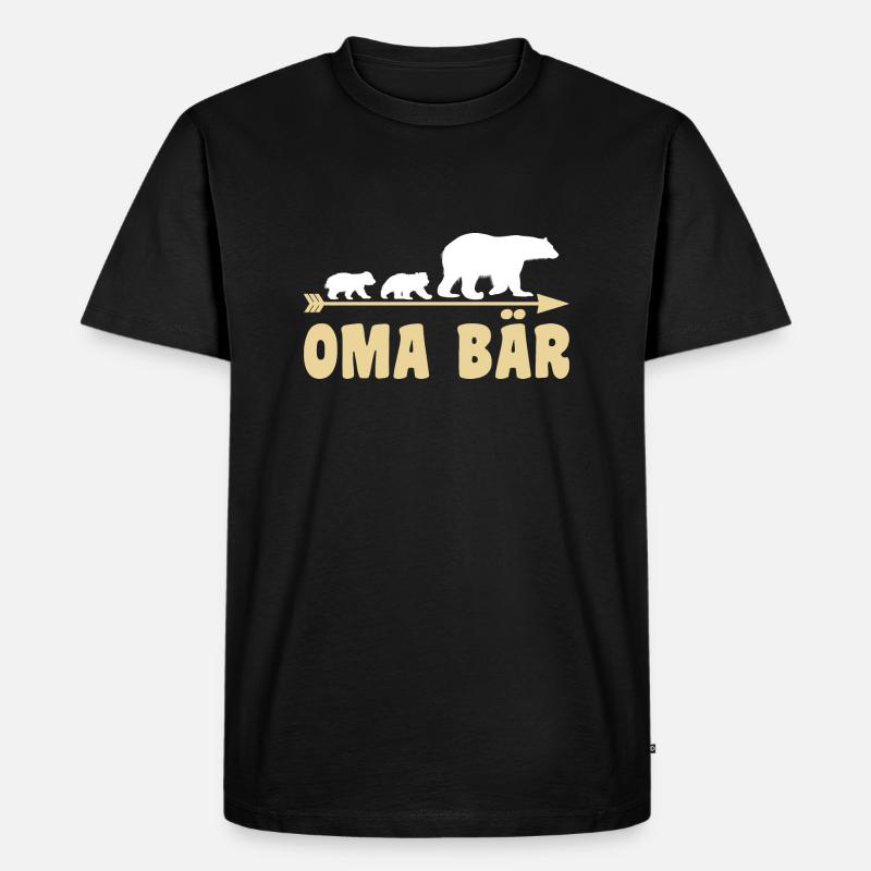 Großmutter Oma Bär - Männer Premium Bio T-Shirt - Schwarz