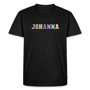 Nom - Johanna - T-shirt Premium bio Homme - noir - Devant - Nico (187cm)
