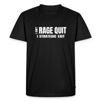 I don t rage quit - Men's Premium Organic T-Shirt - black - Front - Nico (187cm)