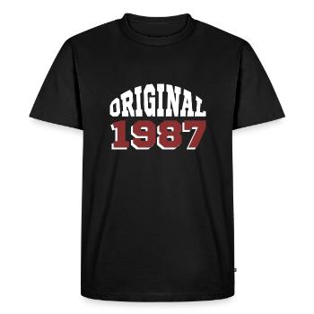 Original 1987 - T-shirt Premium bio Homme - noir - Devant - Nico (187cm)