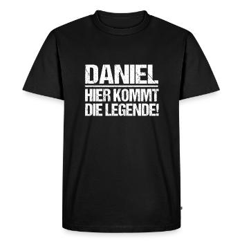 First name Daniel - Men's Premium Organic T-Shirt - black - Front - Nico (187cm)