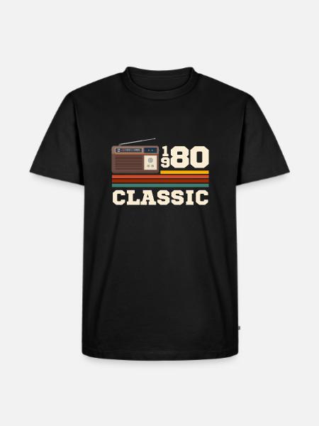 Retro classic 1980s anniversary - Men's Premium Organic T-Shirt - black