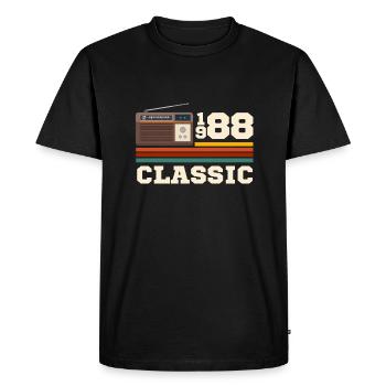 Anniversary 1988 retro classic - Men's Premium Organic T-Shirt - black - Front - Nico (187cm)