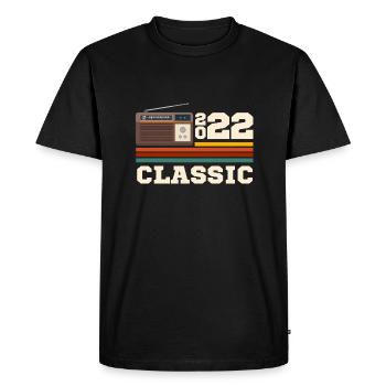 Anniversary 2022 retro classic - Men's Premium Organic T-Shirt - black - Front - Nico (187cm)