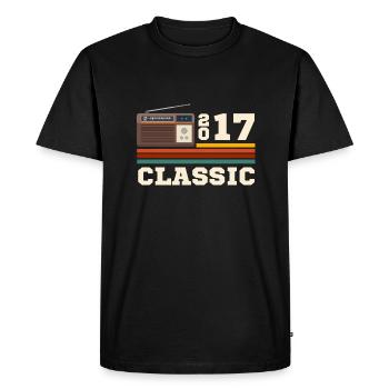 Anniversary 2017 retro classic - Men's Premium Organic T-Shirt - black - Front - Nico (187cm)