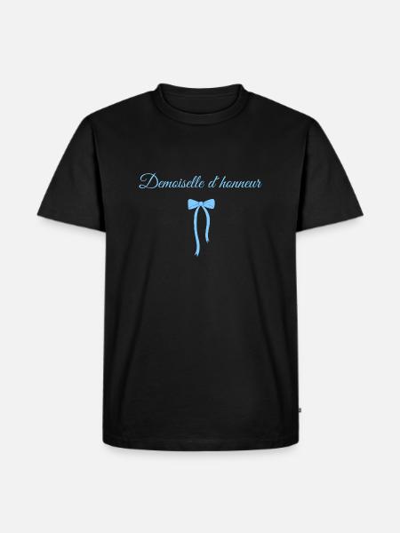 Blue Bow Bridesmaid - Men's Premium Organic T-Shirt - black