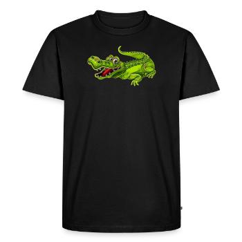 Crocodile drôle - T-shirt Premium bio Homme - noir - Devant - Nico (187cm)